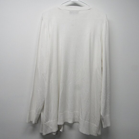 NWT Lane Bryant Plus Size Open Front White Cardigan Sweater sz 22/24 💰 - Picture 2 of 4
